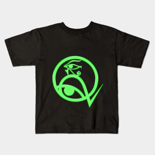 Eye of Horus/Ra-GREEN Kids T-Shirt by VISION2020